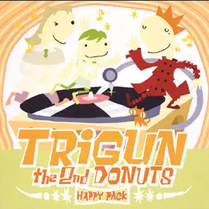 Album artwork as seen on FlyingDog's website. Vash's hands are miscolored and the title has been changed to "the 2nd DONUTS HAPPY PACK"