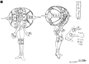 1998 anime design, with the spike ball.