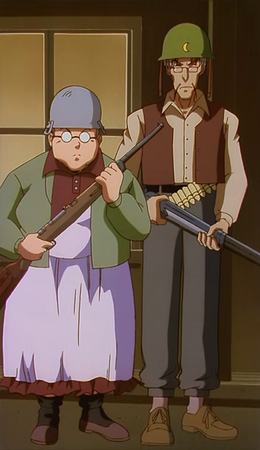 Badwick's parents armed and prepared to defend their land.