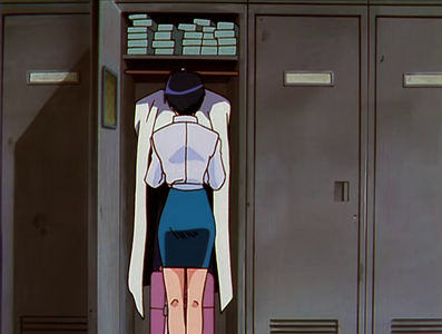 Meryl at her locker.