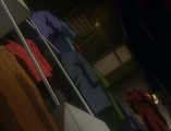 Vash visits the tailor shop and speaks with the tailor.