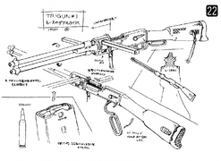 Diagram of Ruth's rifle.