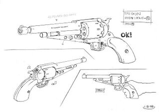 45 Reuger Old Army handgun. (anime)