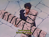 Wolfwood explains why his cross is so heavy: "That's because it's so full of mercy."sub