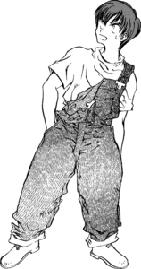 Kaite's appearance in the manga.