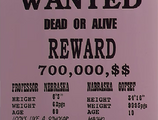 Wanted poster for Professor Nebraska and Gofsef.