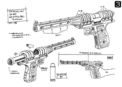 Neon's pistol in the 1998 anime.